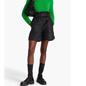 GANNI Quilted High-Waisted Shorts NEW